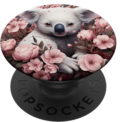 Poignée / Béquille de téléphone portable Koala coloré PopSockets PopGrip Interchangeable