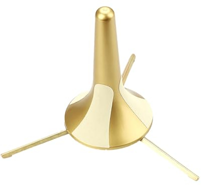 Generic Trompetenständer mit Self-Storage-Peg, abnehmbare, tragbare Trompetenhalterung, stabile Basis, Gold