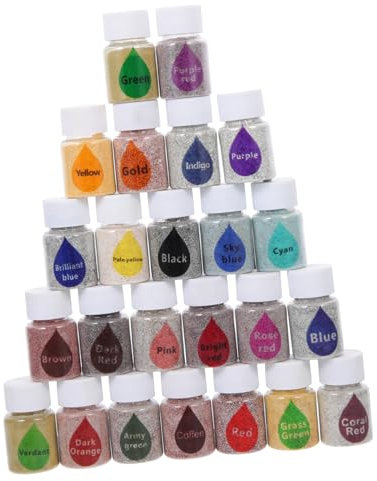 Lurrose 24St Tie-Dye-Pulver Werkzeuge für Batikpulver Batikset für Kinder Batik-Set für Kleidung Tie-Dye-Pigmente Flaschen- Färbepulver kleine Werkzeuge Schimmel Farbstoff Farbpulver