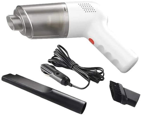 Voltix Aspirapolvere portatile senza fili, 9000Pa Ricaricabile Leggero mini aspirapolvere senza fili, USB Aspirazione, Pulizia per Capelli, Auto, Casa, Ufficio, Cucina (Bianco)