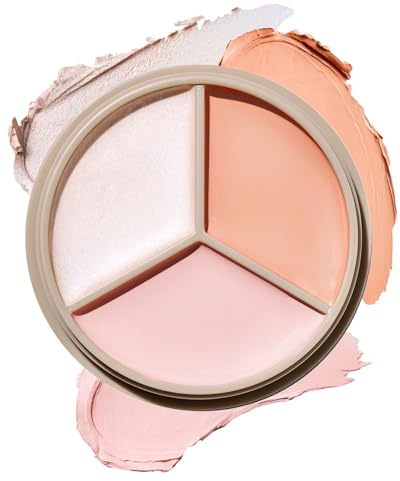 THESAEM Cover Perfection Triple Pot Concealer 05 Dark Up Beige - pour peaux claires à très claires - Correcteur cernes, Illuminateur, Enlumineur nacré - Teint éclatant pour un fini parfait