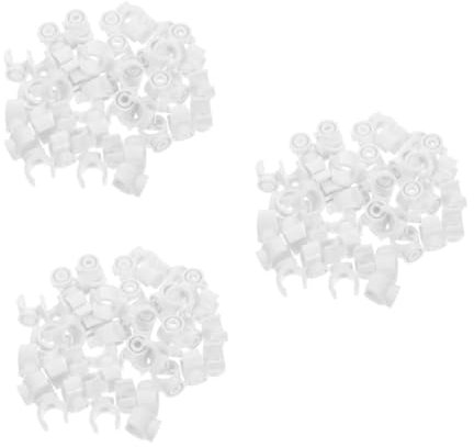 Mikikit 3 Sätze Leitung Rohrhalterhalterung Sanitär-reparaturklemme U-förmige Rohrschellen Rohraufhänger Clips Zur Rohrhalterung Pex-montagehalterungen Strahlklemmen Pvc Weiß 50 Stück * 3