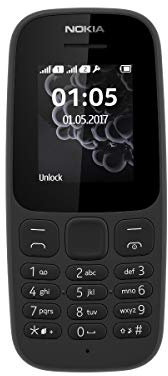 Nokia 105 Dual SIM Black (Renewed)