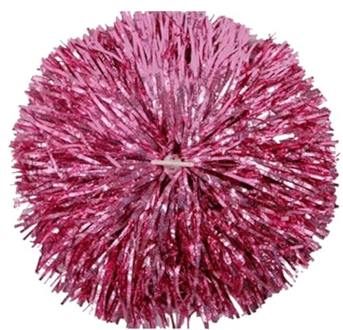 USOHJZ Cheerleading Pompons 4 st cheerleading poms performance ring hand, skoldans poms (rosa)