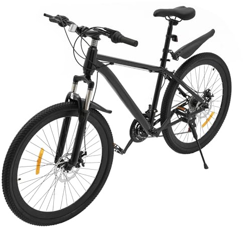 Kanbihao Mountainbike 26 Zoll, 21 Gang Fahrrad Herren Damen Scheibenbremse Vorne Gabelfederung MTB Fahrad Schwarz