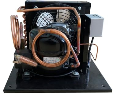 Commercial Refrigerator Condensing Unit for Cold Room Freezer Dry Box Display Cabinet Laboratory Chiller Cooler System Compressor Evaporative Industrial Portable Small Aquarium (165W 370X330X250mm)