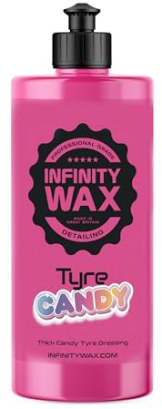 Infinity Wax Tyre Candy 1L, Glossy Tyre Gel with Candy Fragrance Thick Water-Based, Silicone-Free Tyre Dressing, No Sling, OEM Look Finish Large Format for Detailers