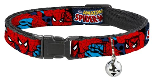 Cat Collar Breakaway Amazing Spider Man 8 to 12 Inches 0.5 Inch Wide