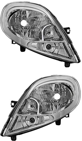 Scheinwerfer Set links & rechts Hauptscheinwerfer Frontscheinwerfer Halogen H4 mit Glühlampe ohne Elektromotor für Model Primastar Kasten X83 Vivaro F7 J7 E7 JL FL EL