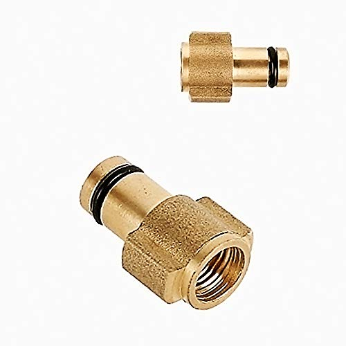 1/4 Conector de Generador de Espuma Lavadora a Presión Cobre, Lanza de Espuma para Nieve Dispensador de jabón Pulverizador Adaptador de Botella Lavado a Chorro Acoplador Compatible con YILI Serie 4/5