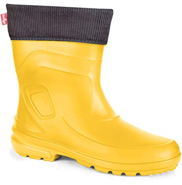 LEMIGO Damen Gummistiefel Jessy 800 (Giallo/Grau, 39)