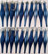 20 Christmas Tree Tear Drop Droplet Baubles Decorations - Navy Blue