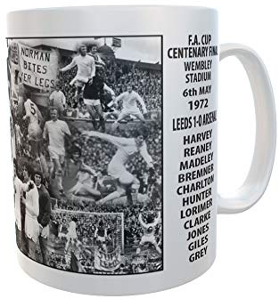 F.A Cup Final 1972 Leeds Norman Bites Ya Legs Hunter Football Ceramic Gift Mug