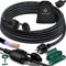 KESSER® Verlängerungskabel 10m mit Schutzkappe Outdoor - für Innenbereich Außenbereich - Verlängerung Stromkabel – 230 V IP44 - mit Schuko Stecker - Schutzkontakt Baustellenkabel Schutzkontaktstecker
