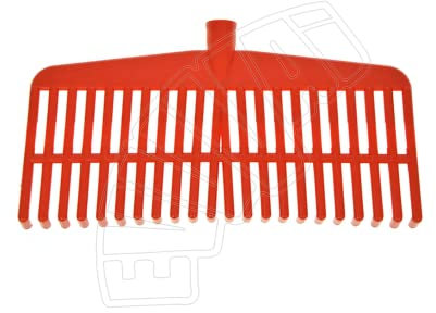 Rastrello foglie giardino , Rastrello 22 denti , Scopa da giardino in Plastica Abs , senza manico (rosso)