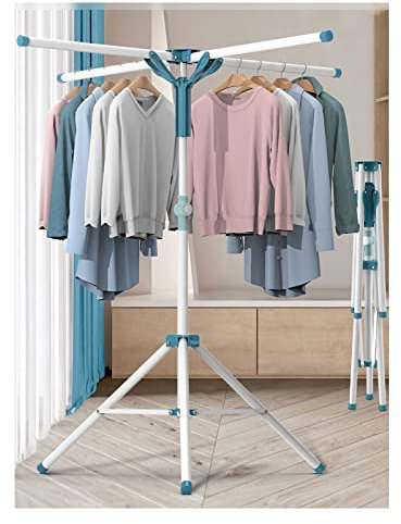 Tendedero de Ropa/Tendedero Tendedero en Forma de Paraguas, Tendedero de Piso Plegable, Tendedero de Ropa Plegable con Aerosol de Plástico