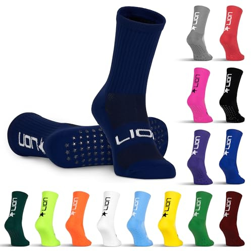 LION SPORTSWEAR Football Grip Socks For Men/Women/Kids - Variety Of Colours To Match Your Team Kit & Sleeve Socks