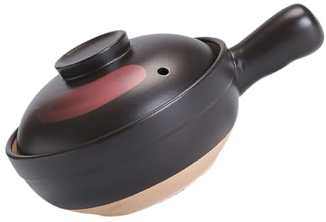 IMIKEYA Cocotte De Cuisine Terre Cuite Avec Poignée Marmite Pour Mijoter Soupes Et Porridge Ustensile De Cuisine Domestique