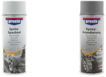 Presto 308127 Spritzspachtel 400 ml & 502637 Epoxy-Grundierung grau 400 ml