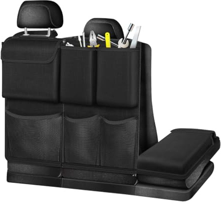 CGEAMDY Car Boot Organizer Storage Bag, Car Trunk Tidy Storage Bag, Detachable Seat Back Hanging Organisers, Automotive Universal Large Capacity Interior Accessories for Truck, SUVs, Vans