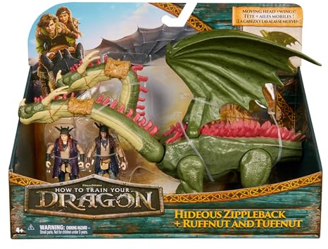 DreamWorks Dragons How to Train Your Dragon, Orribilante, Testadura e Testabruta, Giocattoli per Bambini, 4+ Anni