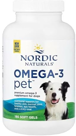 Nordic Naturals, Omega-3 Pet, Fish Oil for Dogs, 180 Softgels, Soy Free, Gluten Free, Non-GMO
