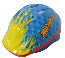 Kids Hot Wheels Safety Helmet | Childrens Lightweight Helmets For Bicycle Skating Scooter Bike | Adjustable 48-52cm To Fit Ages 2-4