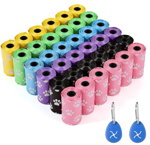 Bolsas Caca Perro 540 Bolsas, 36 Rollos de Bolsas para Excrementos de Mascotas, Aptas para Perros de Cualquier Tamaño (33 * 22 cm)