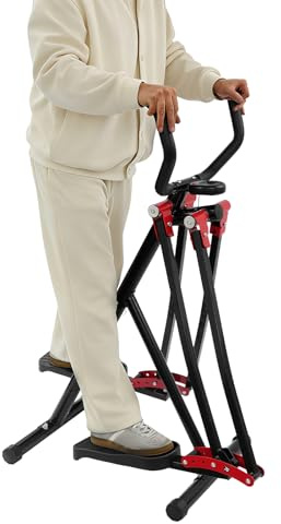 Elliptical Glider Machine, Ellipse Cross Leg Exerciser for Seniors, Foldable Cardio Trainer Glider for Home Exercise Side Sway Action 360 Motion Full-Body Exerciser for Home Gym