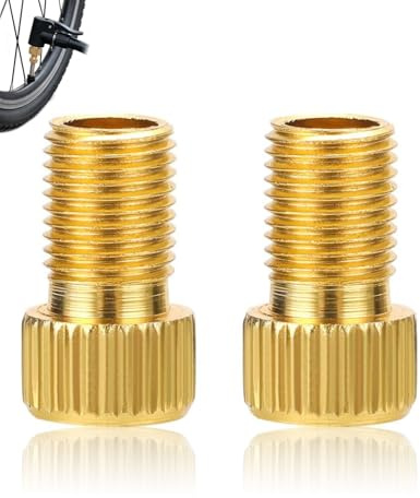 MenYiYDS 2 stycken cykelventilsadapter, fransk ventil, DV och SV till AV, luftpumpsadapter för golvpump, handpump, slangventil, cykelventil adapter (A)