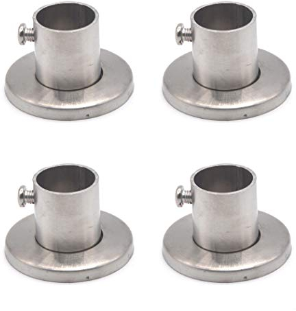 Supporto flangia per asta dell'armadio in acciaio inox 304 (4 Pezzi)