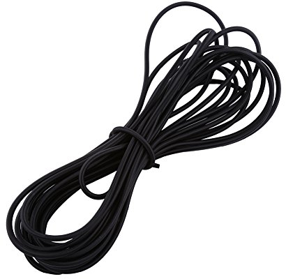 Cordón elástico, 5M / 10 M Cuerda elástica Fuerte Elástica Cuerda de amortiguación Amarre Artesanía de Bricolaje, para Paseos en Bote, Vela, Prendas de Vestir, (5mm×10M-Black)