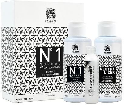 Valquer Profesional - Kit di colorazione permanente per capelli Nº 1 (capelli normali) - Colorazione permanente per capelli - Uso professionale per parrucchieri - Formulazione vegana - 210 ml