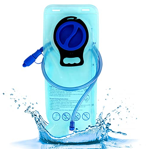 UBEGOOD Trinkblase, Wasserblase Rucksack Trinkblase Flasche, Wasserblase mit Schlauch Hydration Bladder für Jeden Rucksack zum Radfahren Camping (2L)
