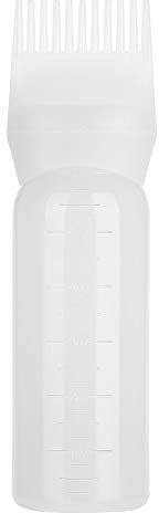 160ml Spazzola per la Tintura dei Capelli Shampoo Colore per Capelli Olio Comb Applicatore Strumento per Bottiglie di Olio per Capelli (Bianco)-applicator fles,bottiglia applicatore con pett