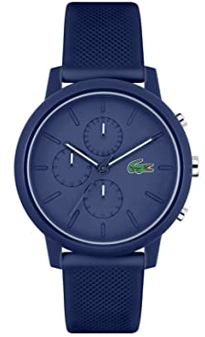 Lacoste Chronograph Quarz Uhr für Herren Kollektion Lacoste.12.12 Chrono mit Marinblaues Silikonarmband - 2011244