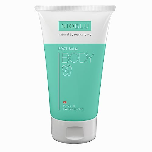 Nioblu – Fußbalsam – Regenerierend – Geschmeidig – Pflegend – Mit Sheabutter – Gegen trockene, raue, schuppige und rissige Haut – Natürliche Inhaltsstoffe – 150 ml