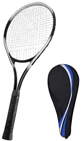 27-Zoll-Anfänger-Tennisschläger Für Erwachsene – Leichtes Einzelschläger-Set Für Erwachsene Für Damen Und Herren Mit Tragetasche(Schwarz)