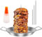 Vertical Kebab Skewer Stand, Stainless Steel Vertical Meat Spit Stand for BBQ or Oven Kebab Stand Rack, Vertical Meat Skewer with 3 Different Sizes Spikes for Whole Chicken Fish Sausage Steak