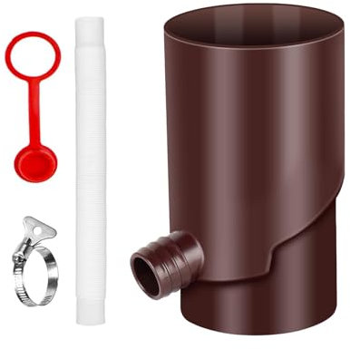 Regenwassersammelsystem | Wetterfestes Fallrohr Regenfass Kit | Regenfangsystem, sammelt Regenwasser aus der Dachrinne, für Gartenbewässerung Reinigung