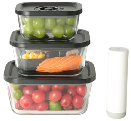 Generisch Freshli VakuumBoxen Set 3tlg. Plus Elektrische Vakuumierpumpe