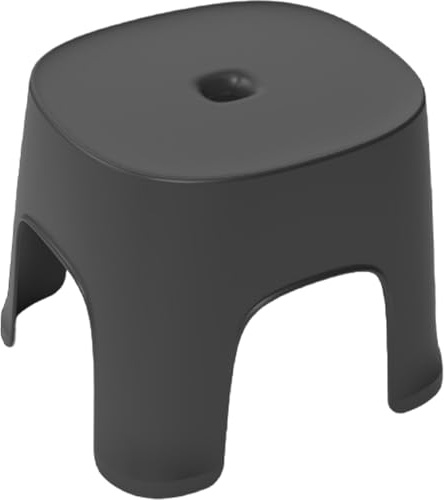 NIDONE Plastpall, 20 x 18 x 15 cm svart plast multifunktionell stegpall för hemmabruk