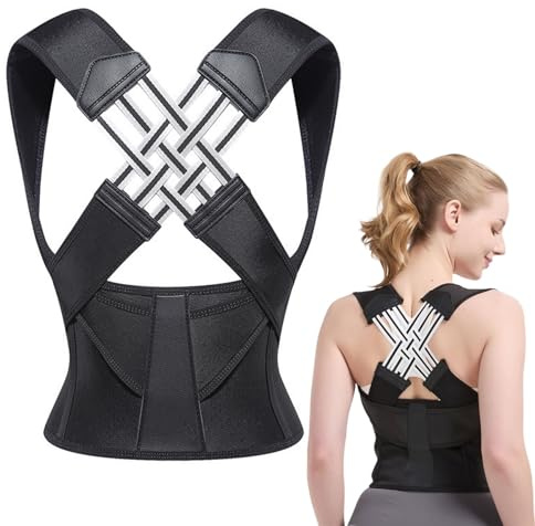 COYUN Corrector Postura Espalda,Corrector de Espalda para Mujeres y Hombres, Cinturón de Postura Ajustable, Soporte para Columna y Hombros, Alivio del Dolor de Cuello y Hombro (XL)