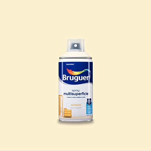 Bruguer Acrylic Multisuperficie Esmalte al agua en Spray Satinado Blanco Algodón 300 ml
