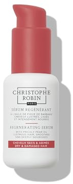 Christophe Robin Regenerating Serum with Prickly Pear Oil - Hair Serum for Dry Damaged Hair, Thinning Hair, Frizzy Hair - Hair Care Products - 1.7 fl oz 50 ml