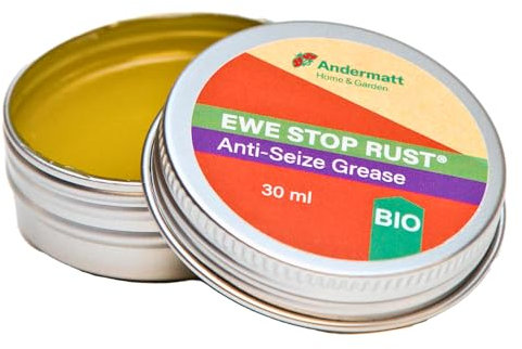 EWE STOP RUST® Anti - Seize Grease - High Performance Anti-Corrosion Coating Odorless for Garden Tools and Automotive - Multipurpose Reformer Grease for Rust Prevention | Lanolin Based Anti-Rust, 30ML