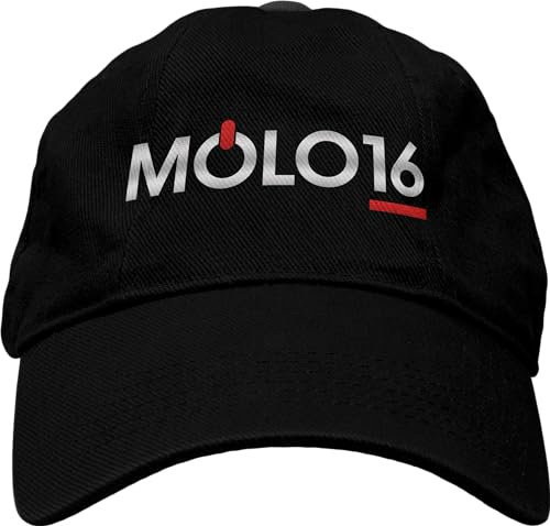 Salentinodoc Flex Cap MOLO 16 OVER für Herren,Damen, Mütze, Basecap Stretchkappe, 6 Panel, (Schwarz, L/XL)