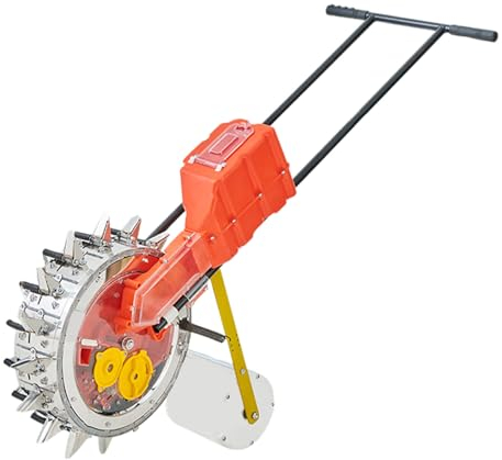 Beachtiful Máquina Sembradora de Mano Sembradora con Rodillo de Empuje Manual Dispensador de Semillas Esparcidores Máquina Sembradora de Semillas de Maíz, para Jardín de Rancho de Granja en Terrazas