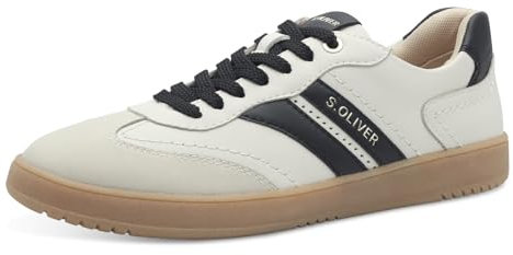 s.Oliver Damen Sneaker flach mit Schnürsenkeln Freizeit, Cremefarben (Nude Comb.), 40 EU