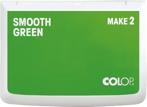 COLOP Stempelkissen MAKE 2 smooth green 70 x 110 mm, Kissen für traditionelle Handstempel und Kreativstempel